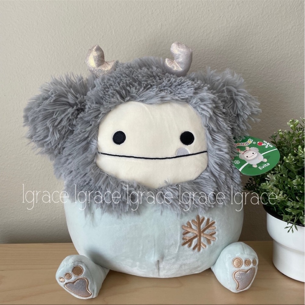 Squishmallow Evita the Winter Bigfoot 12” NWT